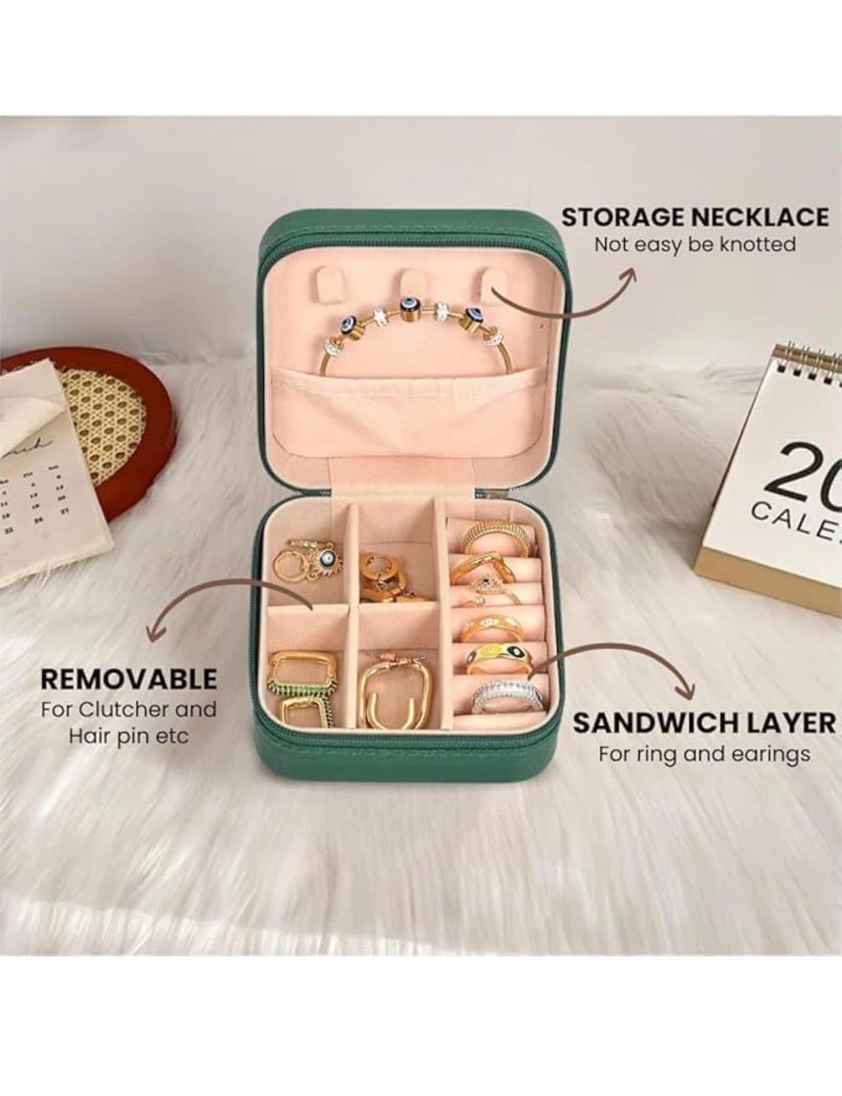 Dark green Jewellery organiser - Thumbnail 2