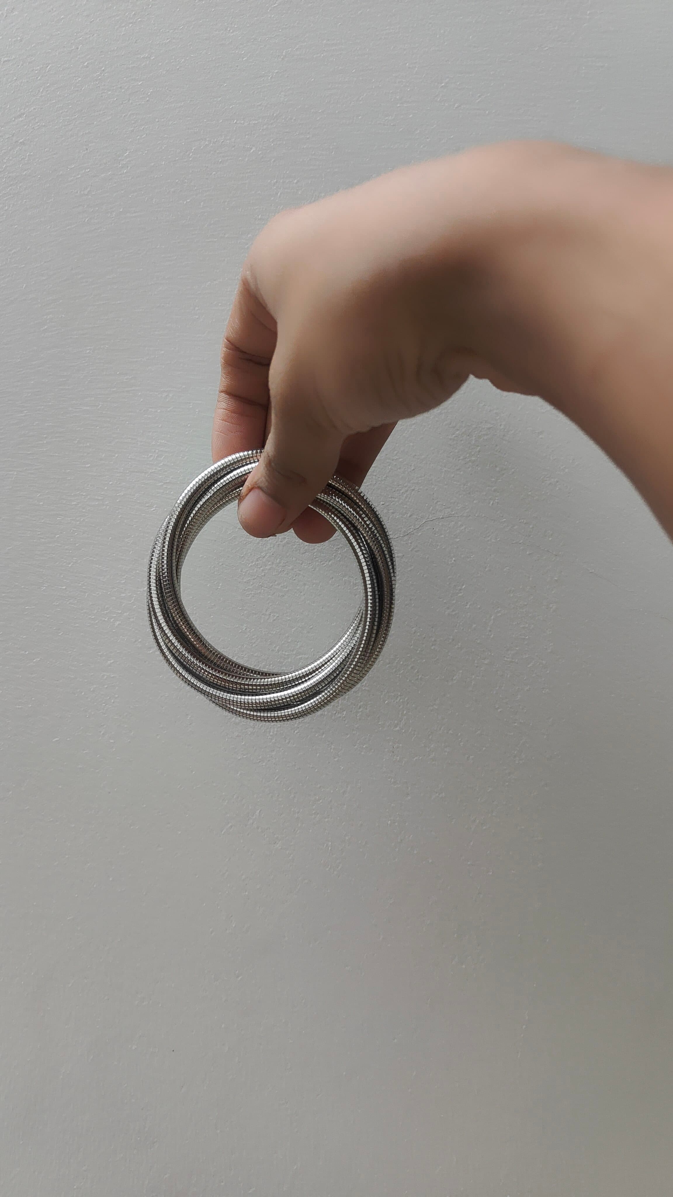 Silver coil bracelet - Image 1