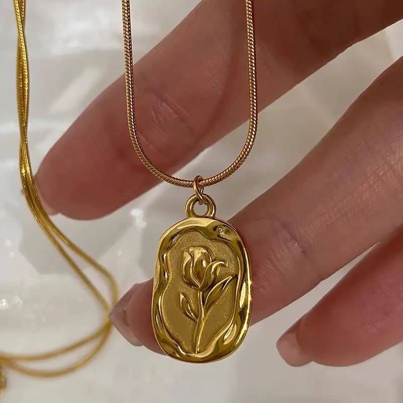 Rose pendant neck chain - Thumbnail 2