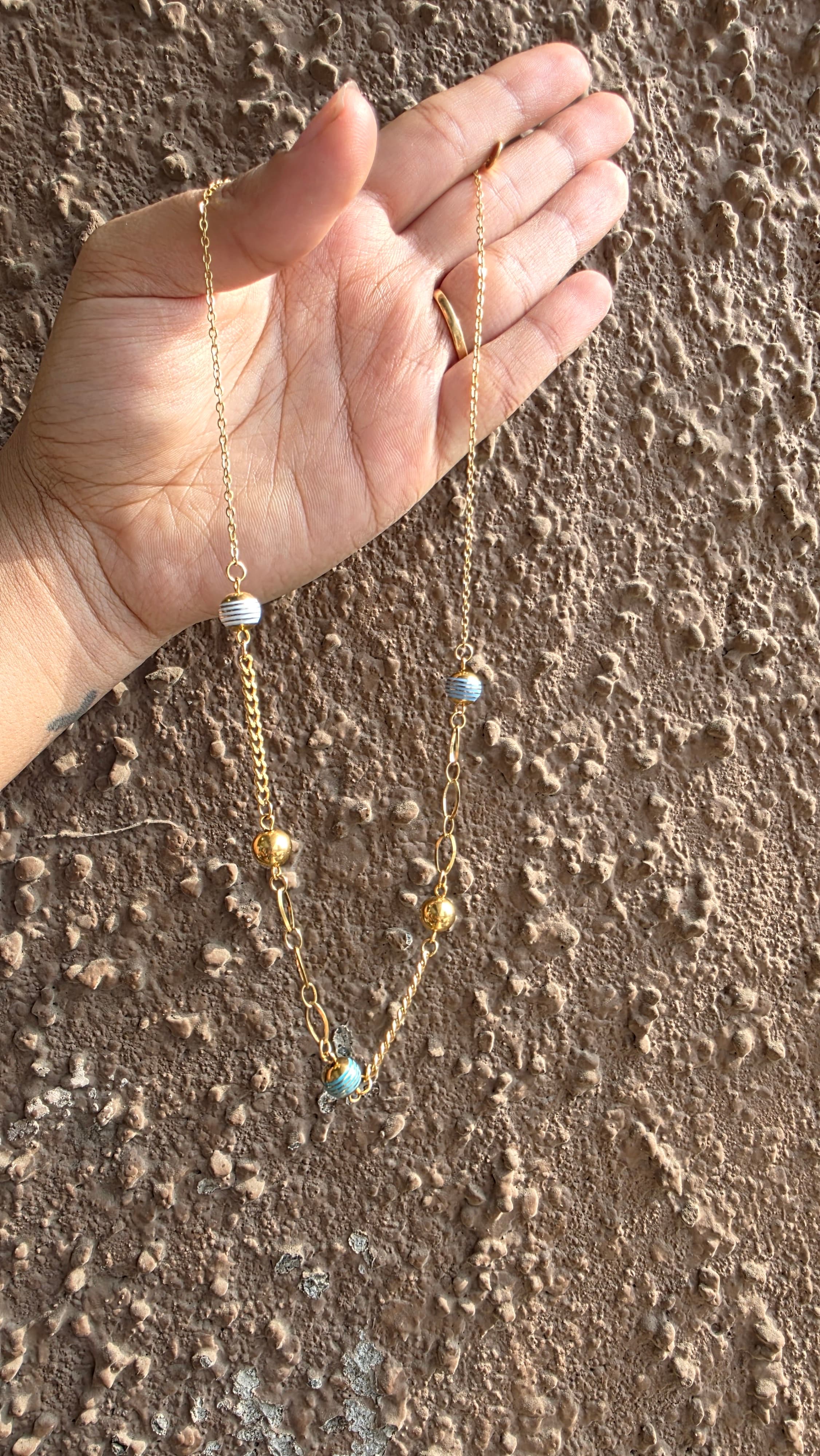 Blue shaded circle chain - Thumbnail 2