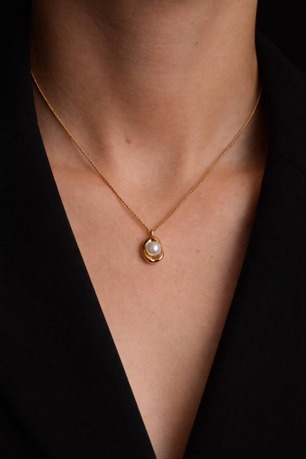 Pearl pendant neck chain - Thumbnail 2